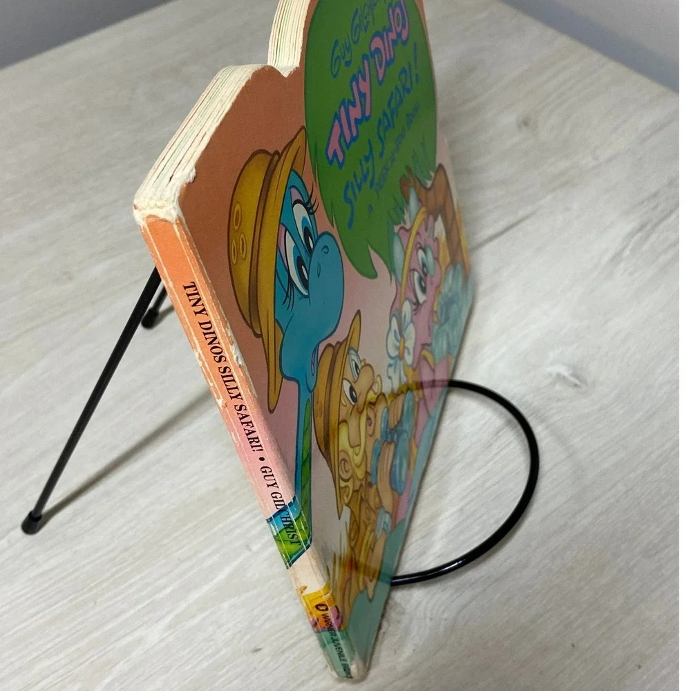 Guy Gilchrist Tiny Dinos Silly Safari Peek A Boo Board Book 1988 Vintage 80s